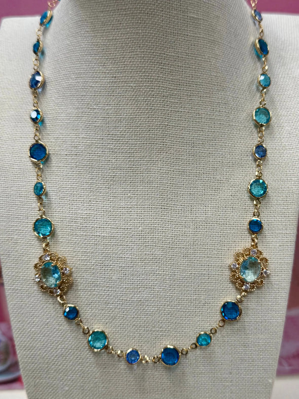 Blue Crystal Necklace - Image #1