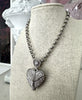 Angel Wings Heart Necklace - Silver - Image #3