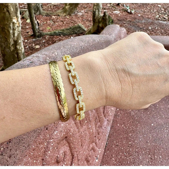 Sienna Cuff Bracelet - Gold - Image #4