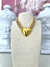 Bless Your Heart Collar Necklace - Gold - Image #3