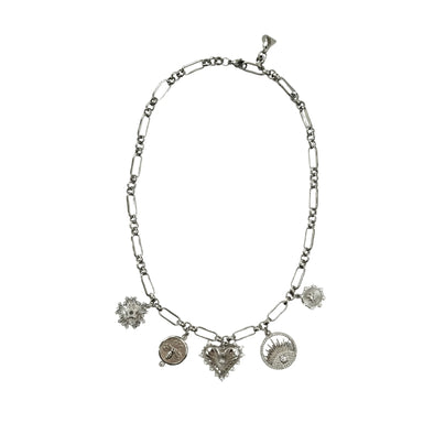 Verona 5 Charm Necklace - Silver - Image #1