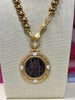 Three Graces Coin Necklace - Taupe Mother Pearls - Image #2