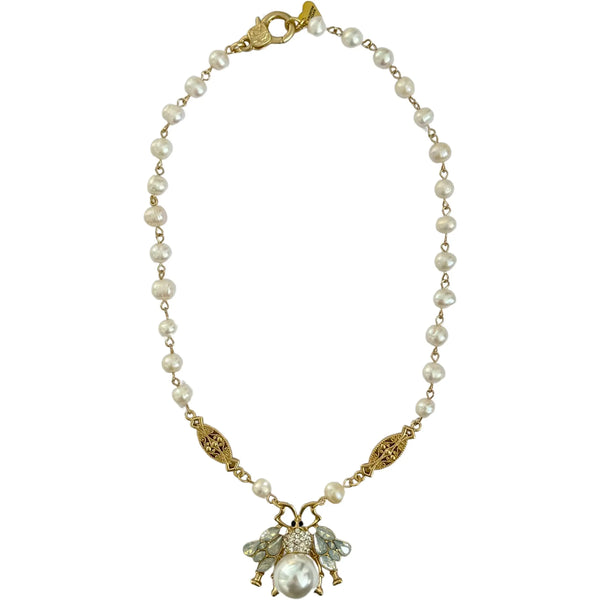 Batalia Pearl Necklace - Gold - Image #1