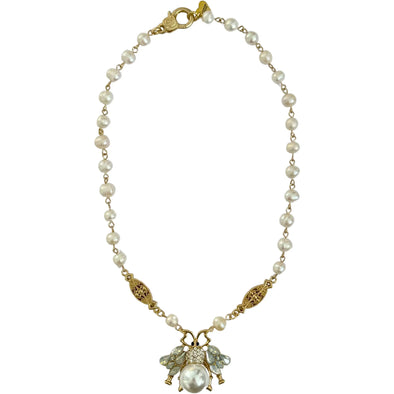 Batalia Pearl Necklace - Gold - Image #1