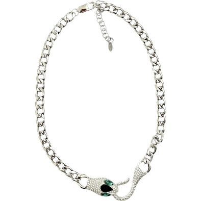 Naples Serpent Necklace - Silver - Image #1