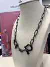 Horsebit Necklace - Grey Gun Metal - Image #2