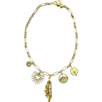 Verona 5 Charm Necklace - Gold - Image #2