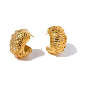 Celstial Gold Hoops - Image #1