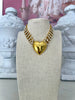 Bless Your Heart Collar Necklace - Gold - Image #1