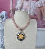 Sicily Goddess Necklace - Rose Quartz - Image #2