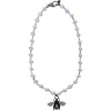 Honey Bee Pearl Necklace - Silver - Image #2