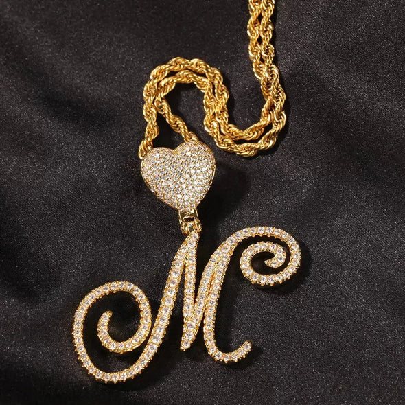 Queen Of Hearts Initial - Gold