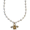 Honey Bee Pearl Necklace - Gold - Image #1