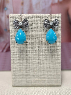 Turquoise Drop Earrings - Image #1