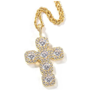 Roma Cross Necklace - Gold - Image #1