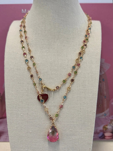 Multi Colour Long Necklace - Image #1