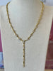 Bamboo Lariat Necklace - Gold