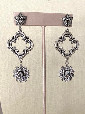 Class and Sass Clover Earrings - Silver