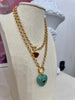Long Aventurine Heart Necklace