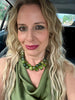 Red Carpet Styling - Green Swarovski Crystal Necklace