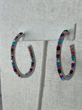 Set Her Apart Swarovski Crystal Hoops - Multi