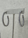 Set Her Apart Swarovski Crystal Hoops - White