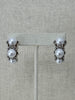 Porclean Beauty Pearl Hoop Earrings - Silver