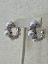 Porclean Beauty Pearl Hoop Earrings - Silver