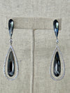 Unshakable Composure Swarovski Earrings - Charcoal Grey