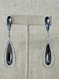 Unshakable Composure Swarovski Earrings - Charcoal Grey