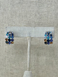 She Simply Is:  Swarovski Crystal Hoops - Blues