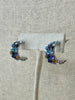 She Simply Is:  Swarovski Crystal Hoops - Blues