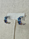 She Simply Is:  Swarovski Crystal Hoops - Blues