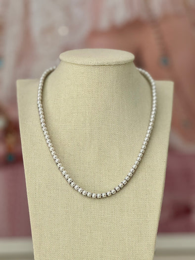 Quiet Elegance Pearl Tennis Necklace