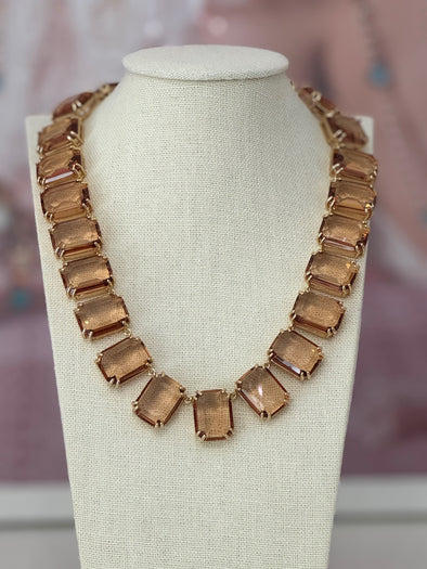 Red Carpet Styling - Topaz Swarovski Crystal Necklace