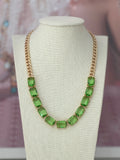 Accidental Icon Swarovski Crystal Necklace - Green
