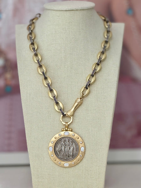 The Three Graces Necklace - Gold & Silver