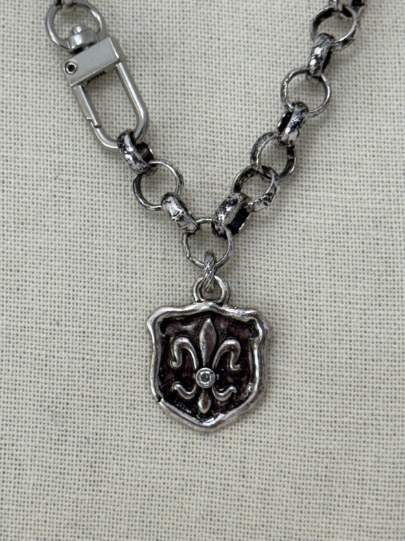 Fleur De Lis Necklace - Silver