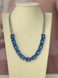 Accidental Icon Swarovski Crystal Necklace - Blue