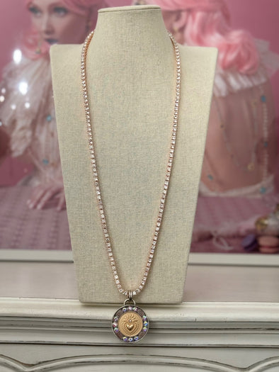 Sacred Heart Necklace - Rose Gold