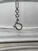 Horsebit Belt, Lariat, Short Necklace - Rhodium Silver