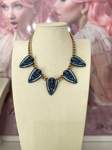 Blue Jeans and Diamonds Necklace