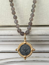 Bienvenu Bee  Necklace - Grey Moonstone