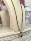 Bienvenu Bee  Necklace - Grey Moonstone