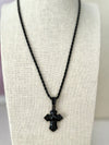 Black Jewel Cross Necklace