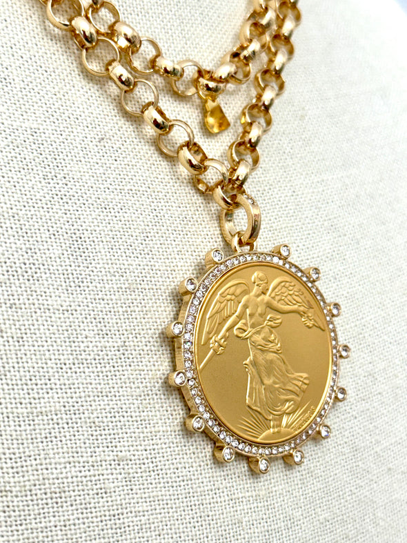 Victory Angel Necklace - Gold