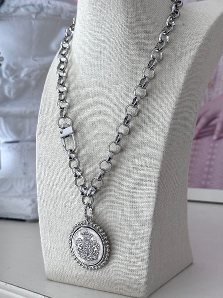 Belgium Crest & Stallion Coin Necklace