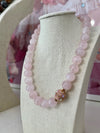 Oozed Class - Rose Quartz Stone Necklace