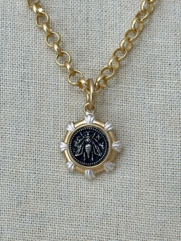 Petite French Bee Necklace