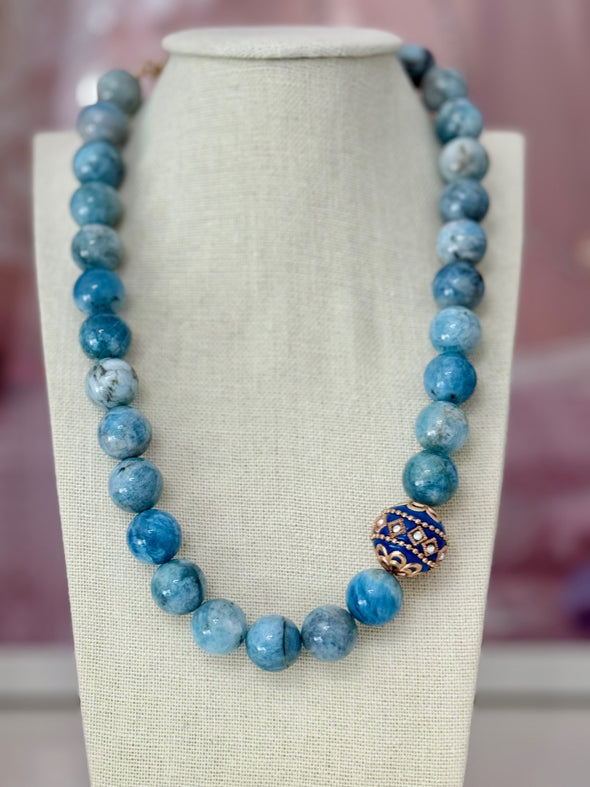Oozed Class - Aquamarine Stone Necklace